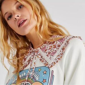 NWOT FP x Rahi printed Penelope collar. OSFM